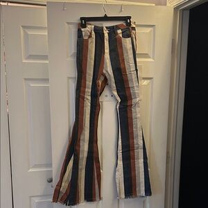 Striped Flare Jeans - Multicolor